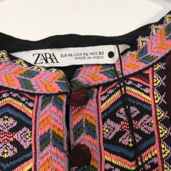 NWT ZARA JACQUARD RIBBON DRESS - Picture 11 of 15